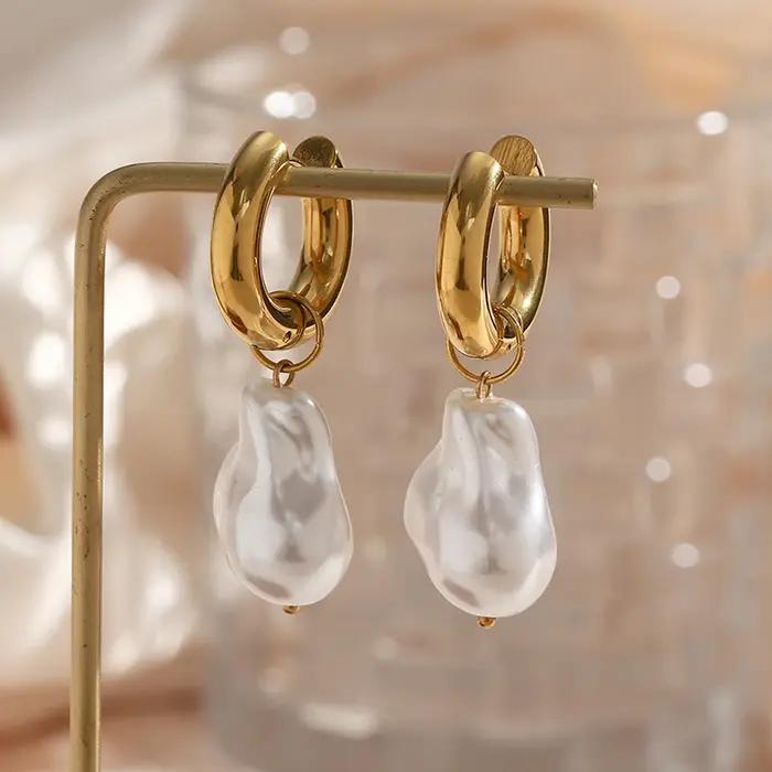 Boucle d'oreille ronde en métal Vintage pour femmes, Europe et amérique, boucles d'oreilles pendante