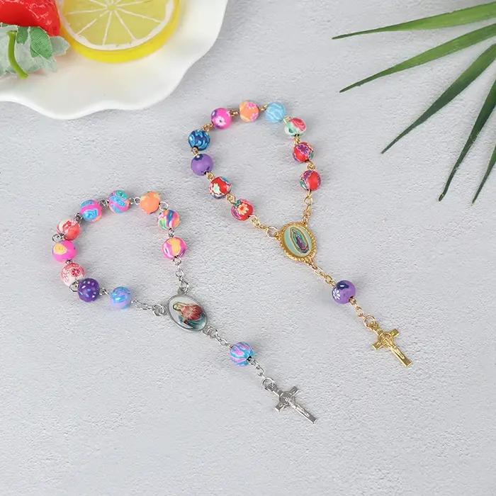 Chapelet perle Bracelet catholique pendentif vierge marie bijoux religieux chrétien centres de table