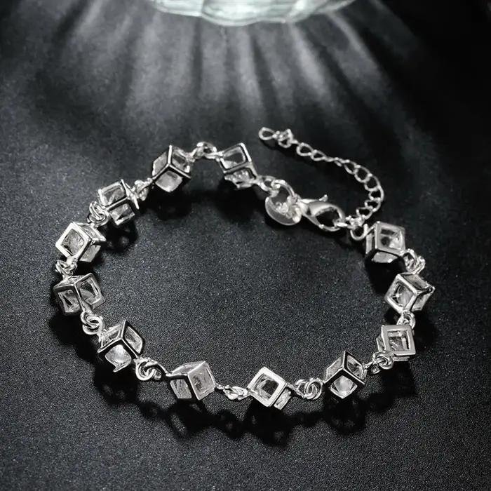 Bracelet en argent regardé 925 pour hommes et femmes