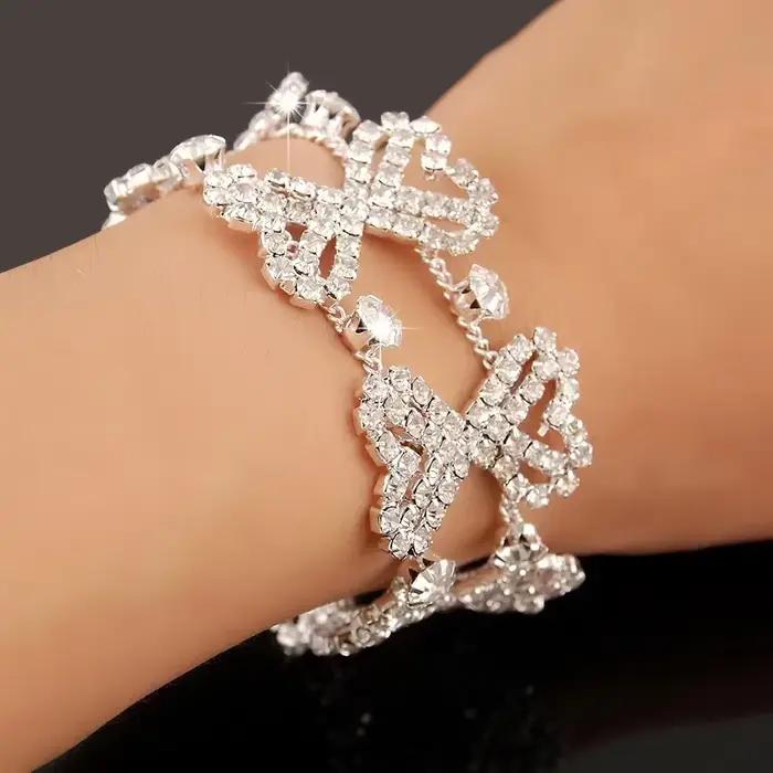 Bracelet en argent 925 et cristal de zircone AAAAA pour femmes, bijoux de luxe de soirée