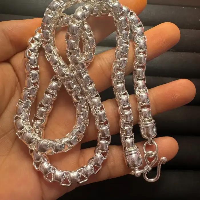 Collier en argent tibétain 925, pendentif sculpté traditionnel chinois, design rétro polyvalent, bijoux de mode unisexe, cadeau parfait