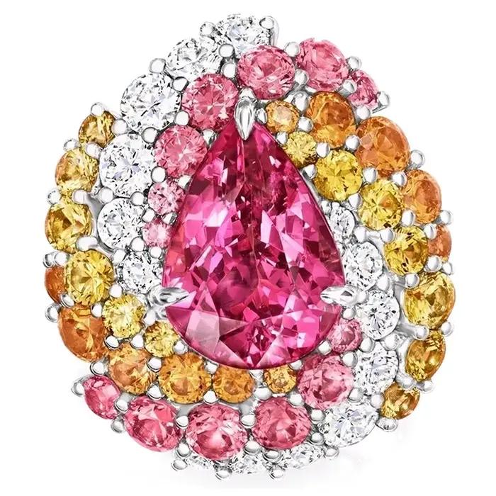 WUIHA Vintage 100% 925 argent Sterling laboratoire saphir haute teneur en carbone diamants pierres précieuses Cocktail mariage bague de fiançailles bijoux fins