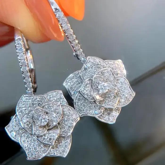 Boucles d'oreilles pendantes en argent Sterling 925 pour femmes, accessoires esthétiques pour fête d