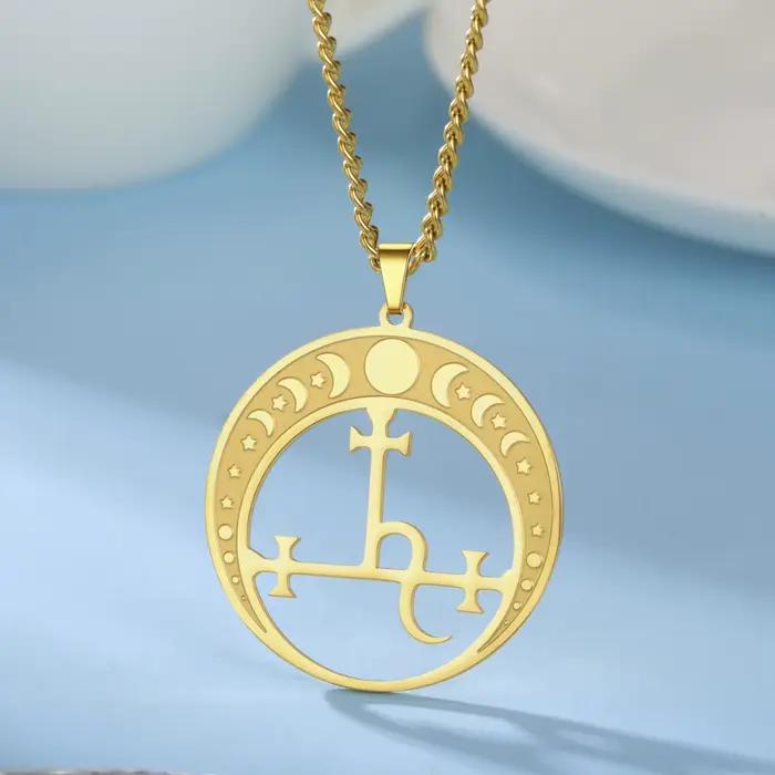 Mythologie païenne Sigil de Lilith collier Sigil de Lilith pendentif collier ésotérique Talisman Wiccan amulette bijoux cadeau pour les femmes