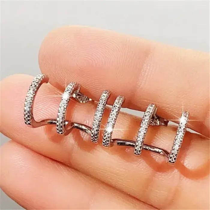 Boucles d'oreilles tendance en argent Sterling 925