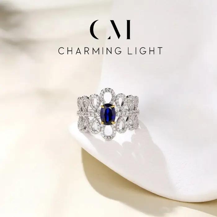 Charmant luxe créé saphir bague 925 en argent Sterling rubis creux anneau pour les femmes de mariage Fine mode bijoux cadeaux nouveau 2025