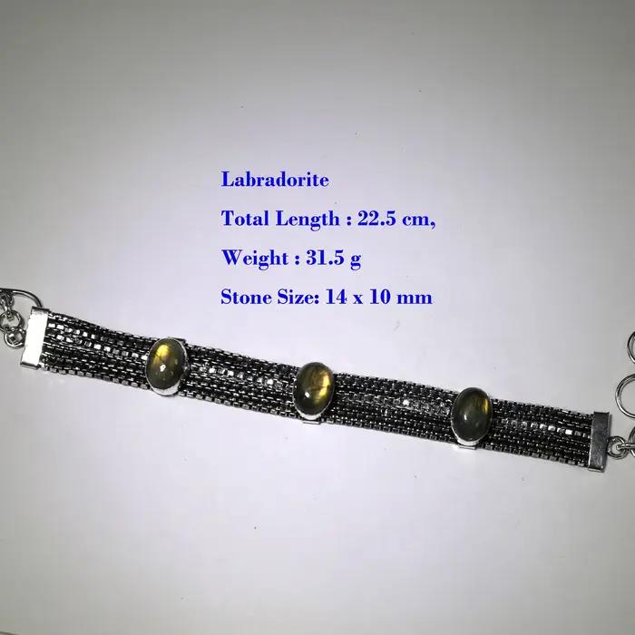Véritable Elena Labradorite Bracelet femmes bijoux cadeau