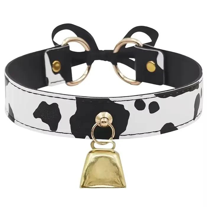 Collier ras du cou en cuir imprimé animal de compagnie pour femmes style moderne occassions spéciales et quotidiennes