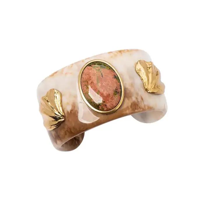 Bijoux européens et américains – bracelet en résine métallique émail personnalisé en forme de cœur, haut de gamme et de style simple