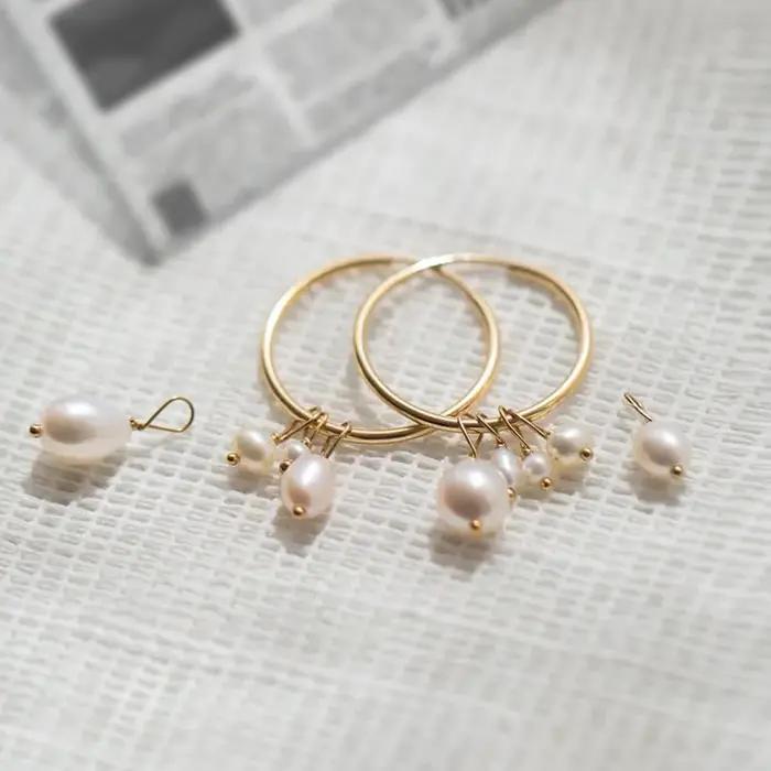 Boucles d'Oreilles en Perles d'Eau Douce Élégantes et Mode pour Femmes Occasions Spéciales Bureau École Fêtes