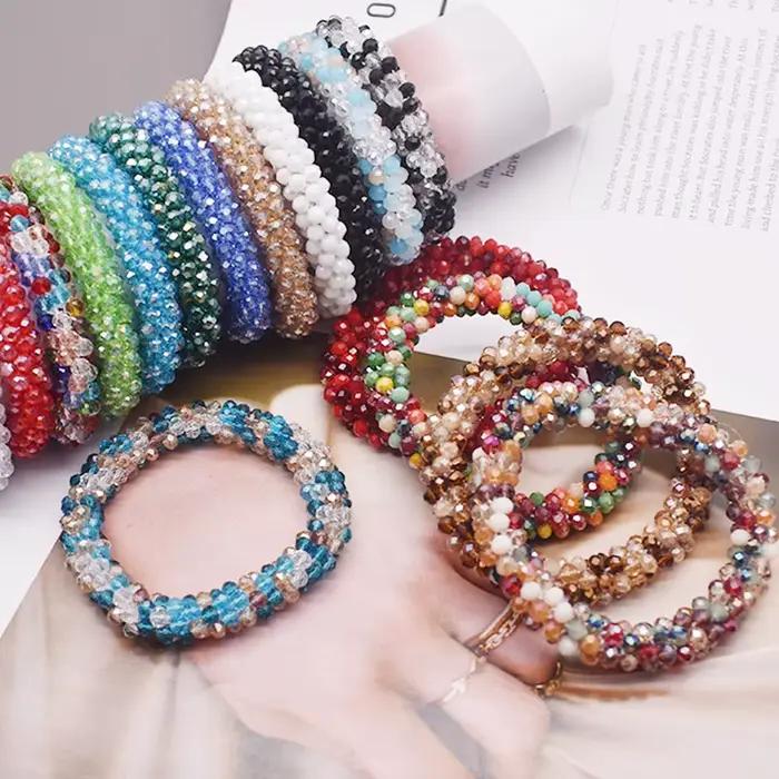 Bracelet en argile polymère Heishi à la mode, bohème et punk pour femmes, accessoire pour cheveux et tracker d'humeur, multicolore