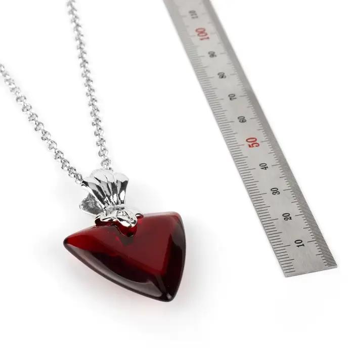 Anime Surrounding Long collier rouge sang pour femme, pendentif en forme de cœur, portant, nouveau