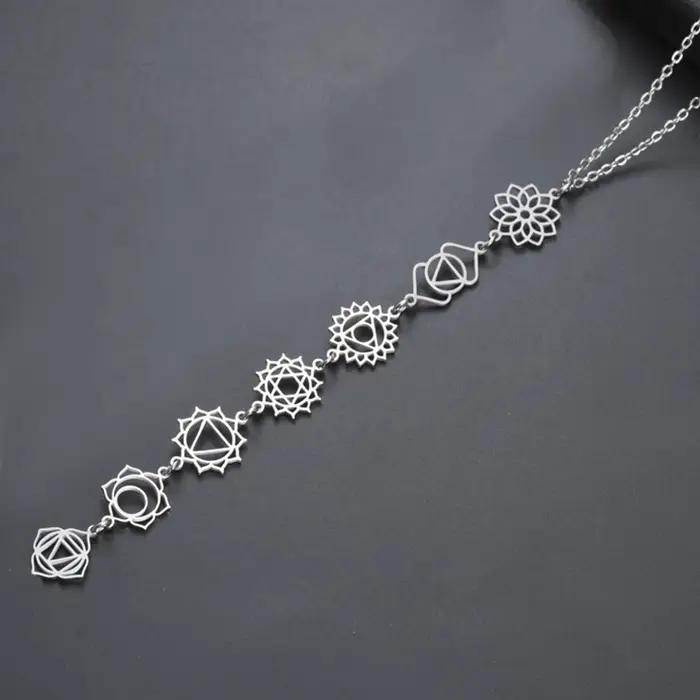 Collier de Yoga 7 Chakras acier inoxydable Boho pour femmes méditation cadeau spirituel occasions spéciales