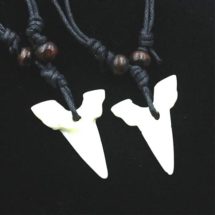 Collier imitation os de yak en forme de dent de requin style punk tracker de sommeil et humeur pour homme et femme occasions spéciales nocturnes