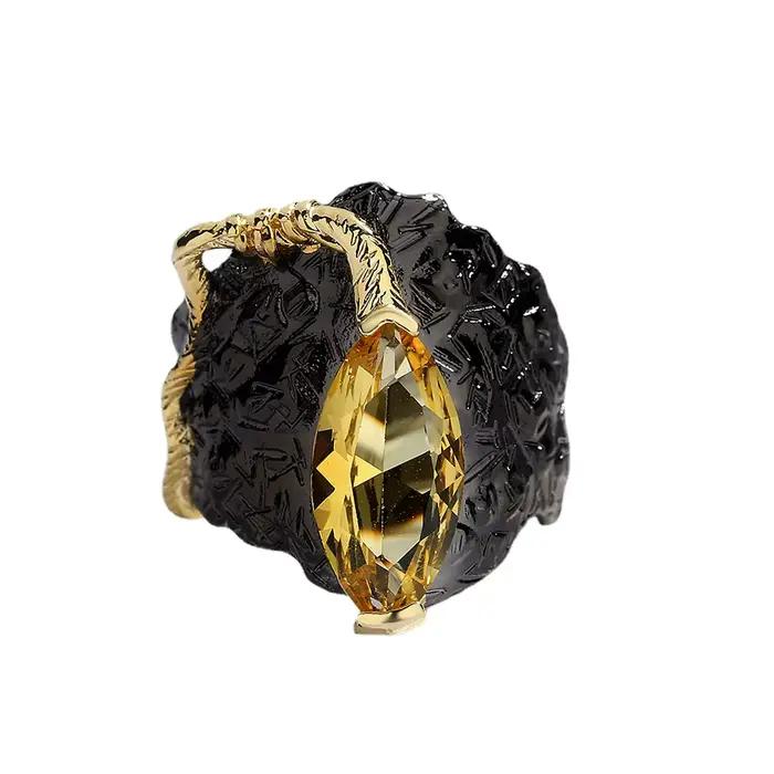 Ensemble de bijoux en or noir italien pour femme