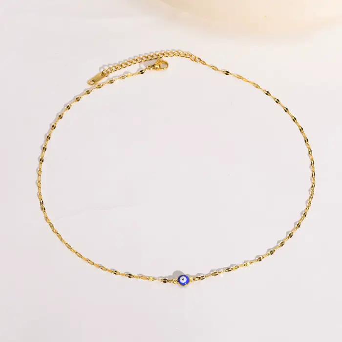 Collier mauvais œil pour femmes, pendentif petit œil bleu de dinde, bijoux de Protection d'amulette Nazar