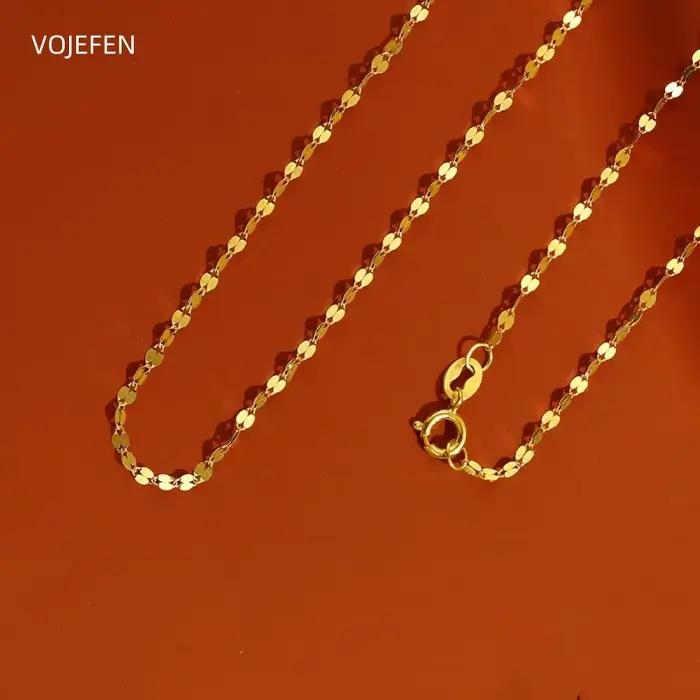 Collier en or massif 14K VoJefen style squelette pour femmes occasions spéciales avec certificat GDTC inclus elegance soirée bijou doré fin raffiné