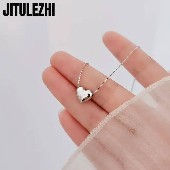 Collier pendentif en argent Sterling 925 pour femmes, bijoux d'amour, Design de luxe et chaîne de co