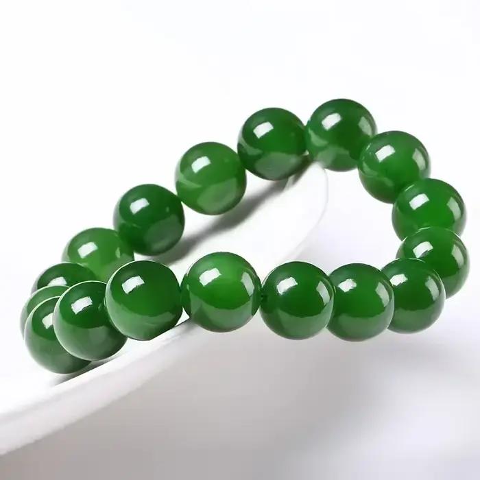 Jade jaspe perle Bracelet breloques bijoux cadeau mode pierres précieuses naturelles perlées élastiq