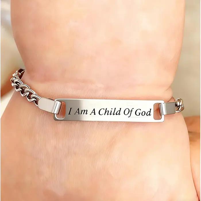 Bracelet en acier inoxydable plaqué or 18 carats pour enfants