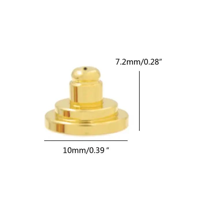 Boucles d'Oreilles de Soutien Élégantes en Or 18 Carats pour Femmes Occasions Spéciales Taille 8mm 10mm