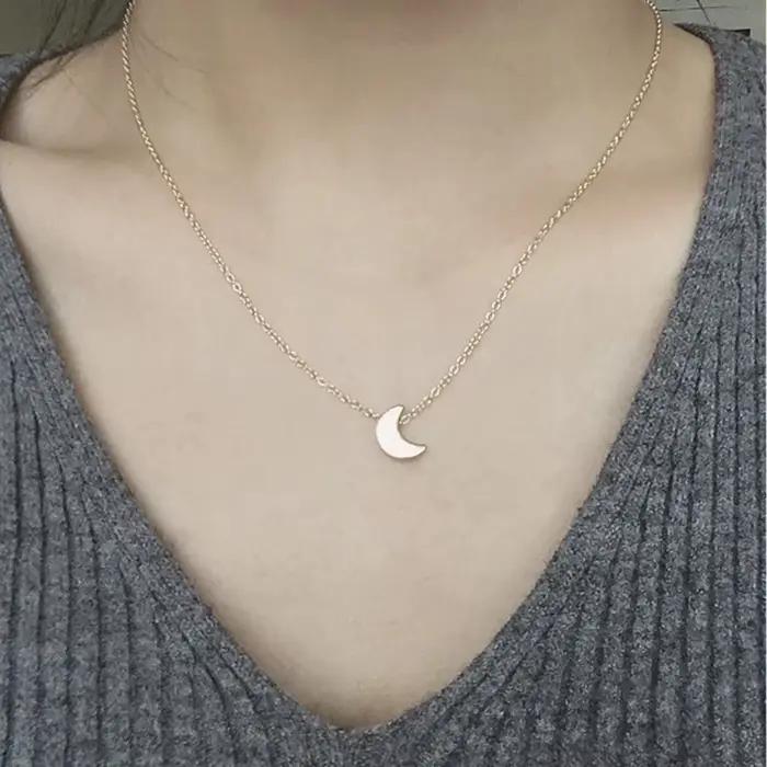 2024 nouvelles femmes Chocker or/argent couleur chaîne étoile coeur Collier ras du cou Bijoux Collana Kolye