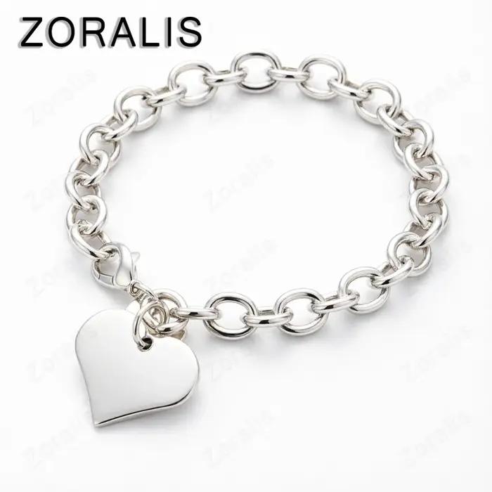 Bracelet en or 18 carats avec pendentif en forme de cœur pour femmes cadeau engagement fiançailles bijoux romantiques occassions spéciales