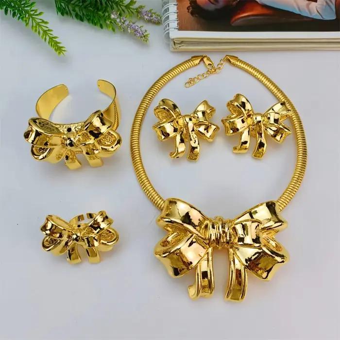 EMMA vente chaude femmes ensemble de bijoux nouveau classique à la mode collier boucles d'oreilles ensembles Style italien bijoux de luxe pour dame africaine maman