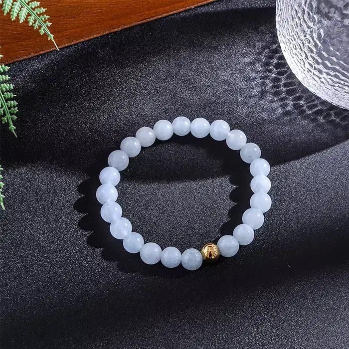 Aigue-marine 108 perles Mala pour hommes et femmes