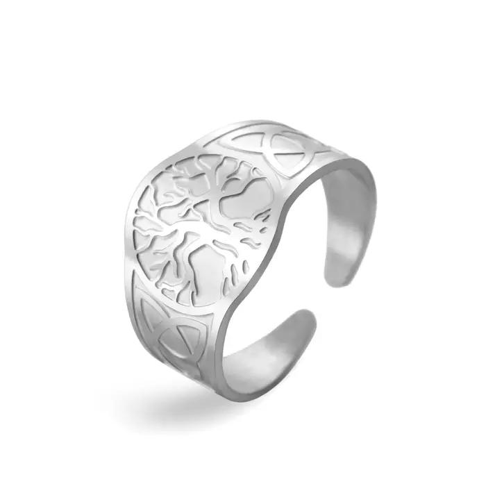 Dreamtimes – bague arbre de vie pour hommes et femmes, bague Vintage réglable en acier inoxydable, a