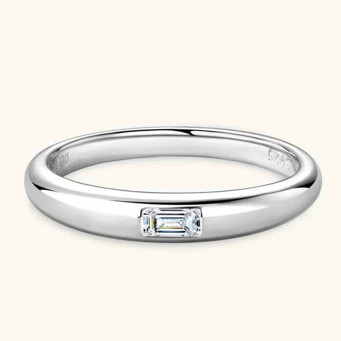 Lnngy princesse ovale émeraude coupe Moissanite bague 925 en argent Sterling Halo bagues de fiançailles pour les femmes Couples bijoux de mariage cadeau