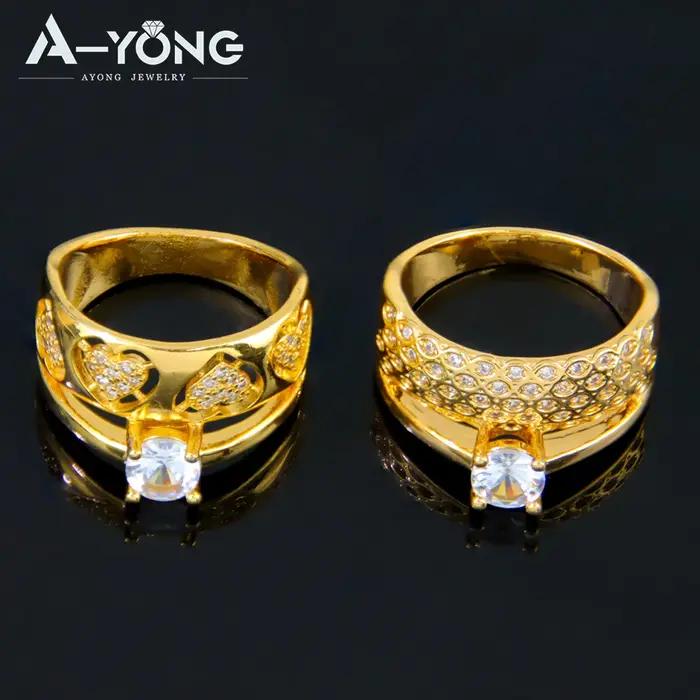 Bague de mariage plaquée or de Dubaï pour femmes saoudiennes