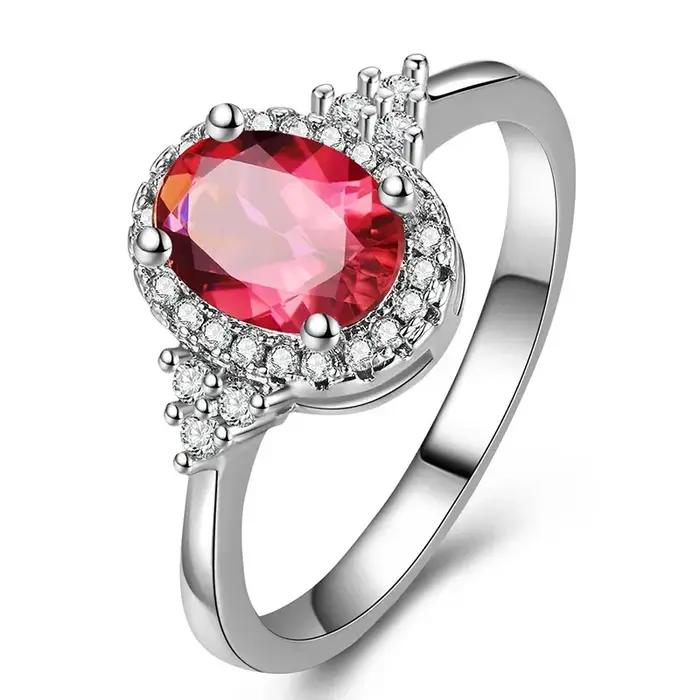 Bague de fiançailles en argent et saphir Carat