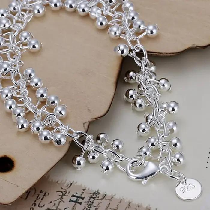 Bracelets à breloques en argent regardé 925 pour femme