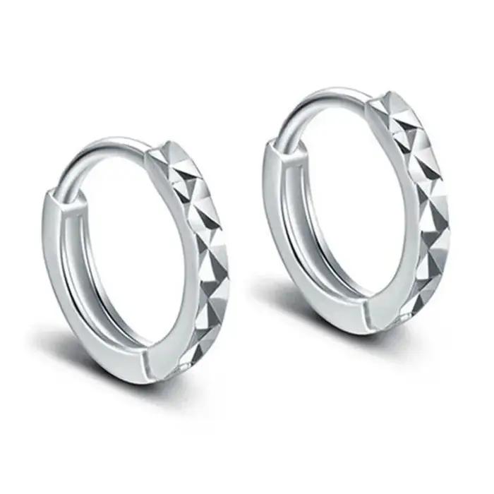 Boucles d'oreilles créoles de luxe en argent sterling 925, mini boucles circulaires, petites, pour f