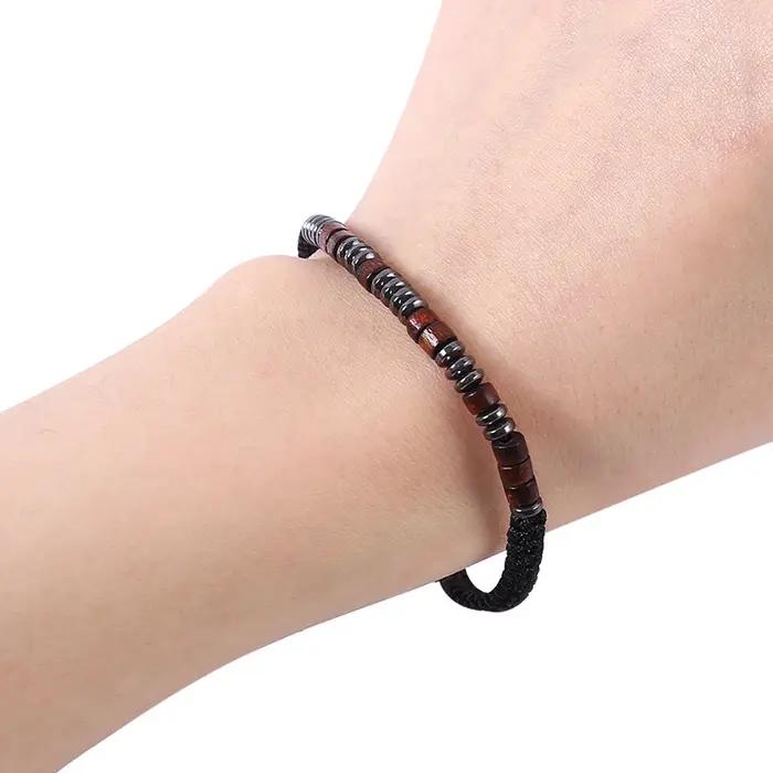 Bracelet Tressé Alphanumérique en Code Morse Unisexe Design Romantique et Mignon à Offrir Occasions Spéciales Amoureux