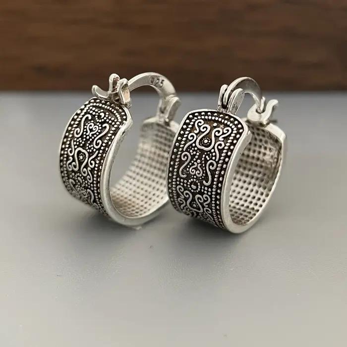 Boucles d'oreilles en argent regardé 925 pour femmes