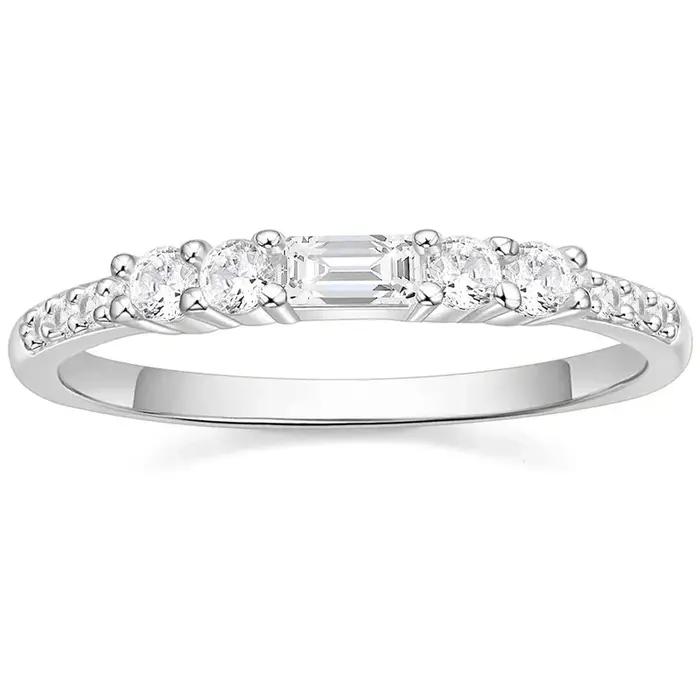 Monkton-Bague minimaliste en argent pour femme, bijou de fiançailles et de mariage, haute qualité