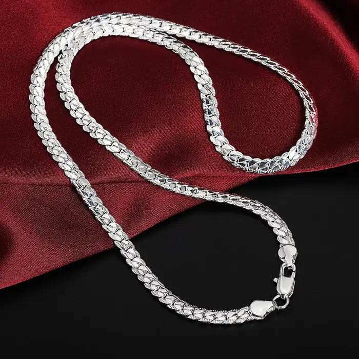 Collier en argent Sterling 925 pour femmes et hommes