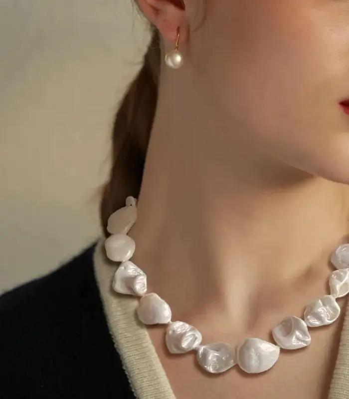 Collier ras du cou en perles pour femmes