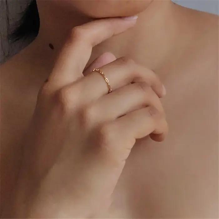 Bague Boho en or rempli classique pour femme occasions spéciales alliance de mariage style intemporel