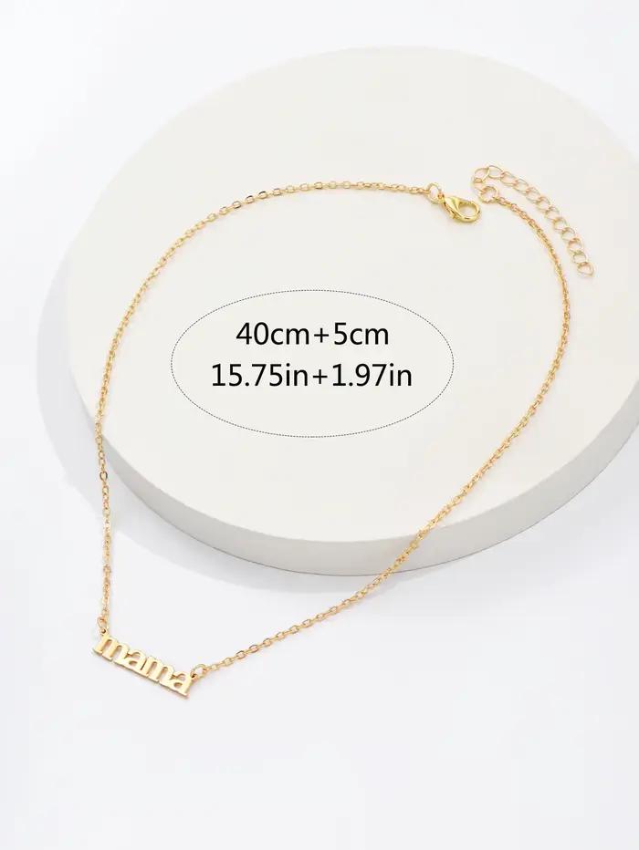 Collier avec pendentif lettre pour fête des mères bijou de personnalité pour femmes occasions spéciales cadeau tracker d'humeur alliage de zinc style mode