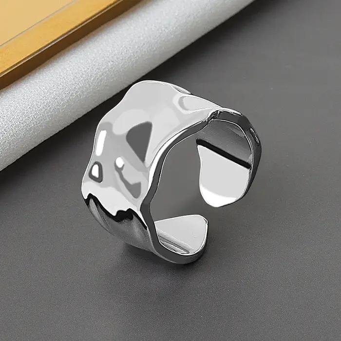 Bague en argent sterling 925 sertie de zirconium blanc élégante pour femmes occasions formelles minimalistes cadeau de fête chic