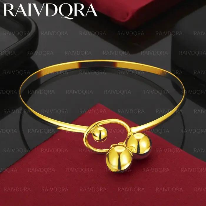 Bracelet à perles rondes plaqué or 18 carats pour femmes, bijoux à la mode, accessoires de fête clas
