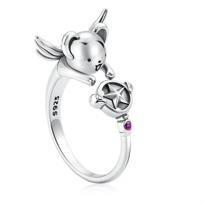 Bague en argent 925 en forme de carré, de nœud et de fleur, très vendue, idéale pour les femmes euro