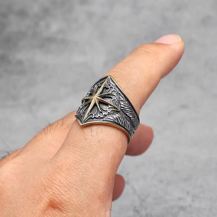 Bague Starry SION L en acier inoxydable pour homme