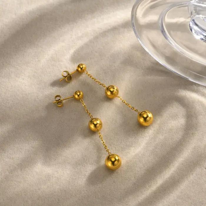 Boucles d'oreilles pendantes avec pompon pour femme, bijoux délicats, perlés, recrutés, déclaration