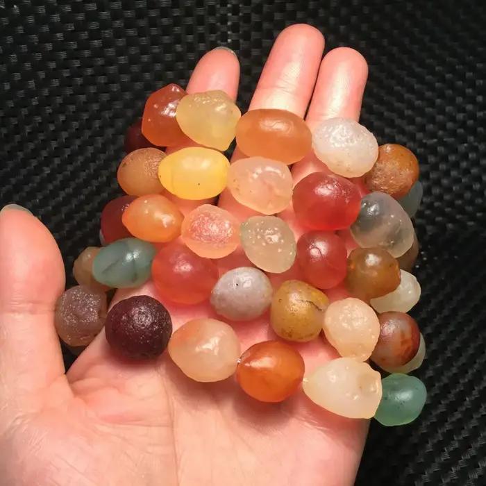 Alxa – Bracelet en pierre d'agate Gobi colorée, perles aléatoires, pierre naturelle colorée, chaîne
