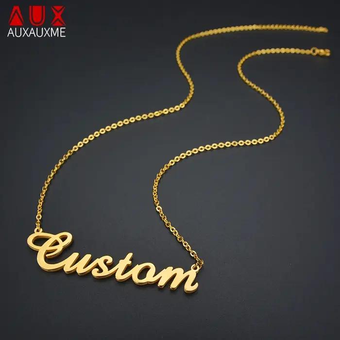 Collier personnalisé Arbre de Vie nom personnalisé acier inoxydable doré cadeau occasion spéciale femme homme anniversaire noël mariage