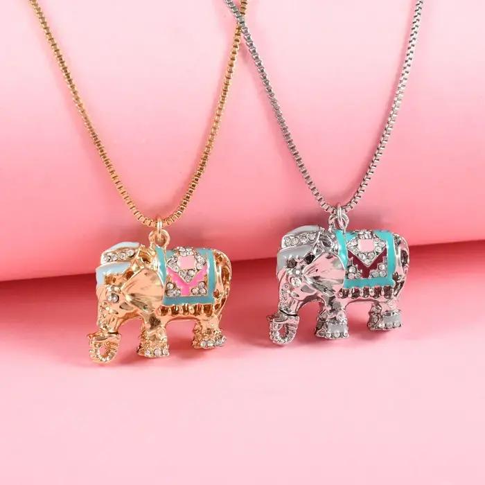 Lovecpopst-Collier pull en forme d'éléphant en alliage de zinc exquis